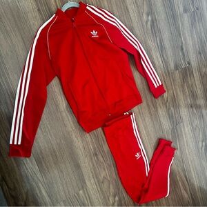 Classic Adidas Tracksuit Red